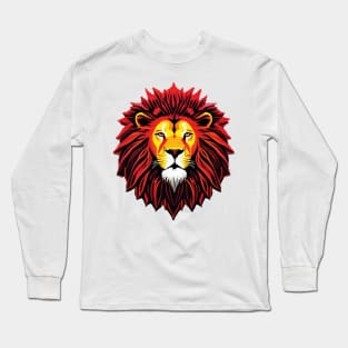 Lion with Red Mane Long Sleeve T-Shirt